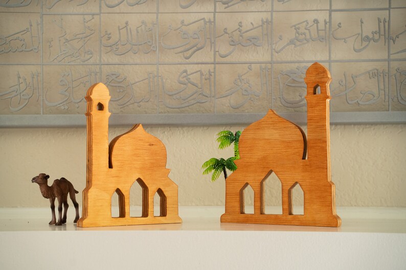 Ramadan village, Wood mosque, Islamic home decor, Eid Decor, Ramadhan decor, Modern Islamic decor, minimalist islamic decor imagem 9