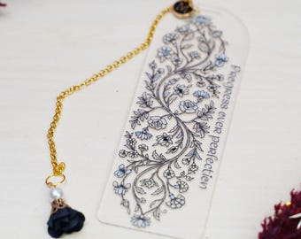 Inspirational, motivational Bookmark, Progress Over Perfection Gift, Encouragement Gift for Her