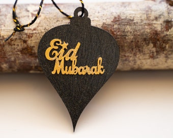 Wood Eid ornament, Eid-ul-adha decor, Hajj ornament, Wood ornament, Eid gift, rustic Hajj decor, gift topper, Muslim gift, muslim decor