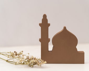 mini wood mosque, Wood mosque, Eid gift, Eid-ul-Adha mosque, Eid Decor, Tiered Tray Decor, Islamic farmhouse decor, Ramadhan decor