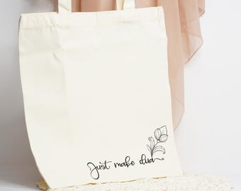Just Make Dua Canvas Tote Bag Ready to Use