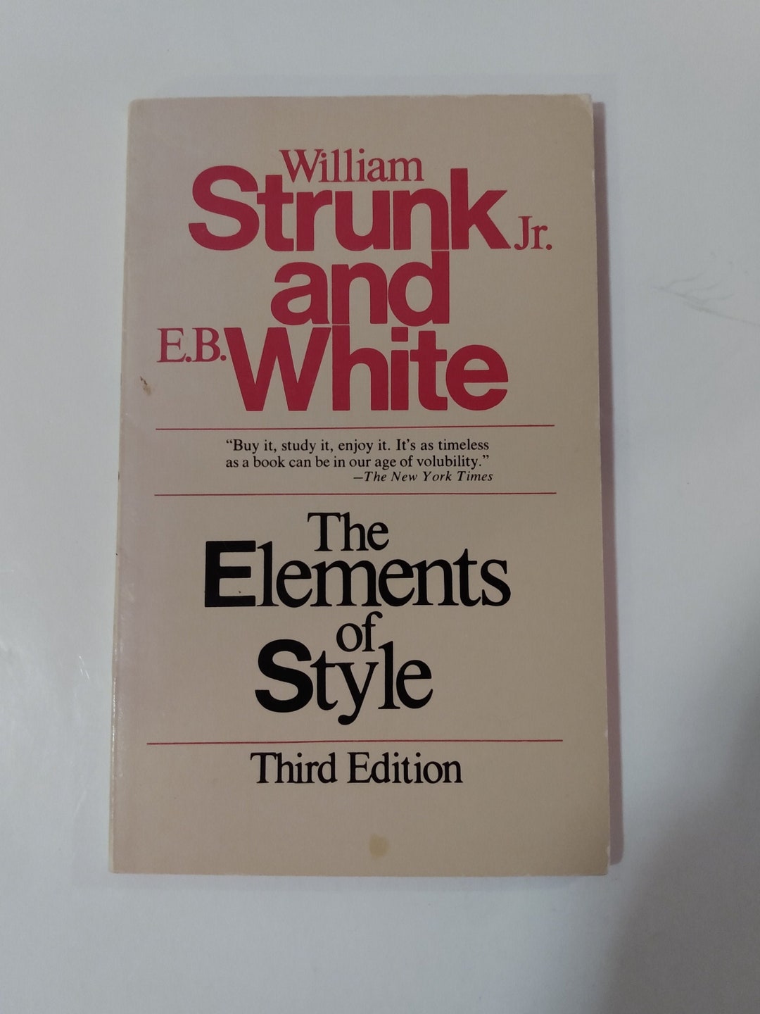 Vintage Strunk and White the Elements of Style Writing Author Books