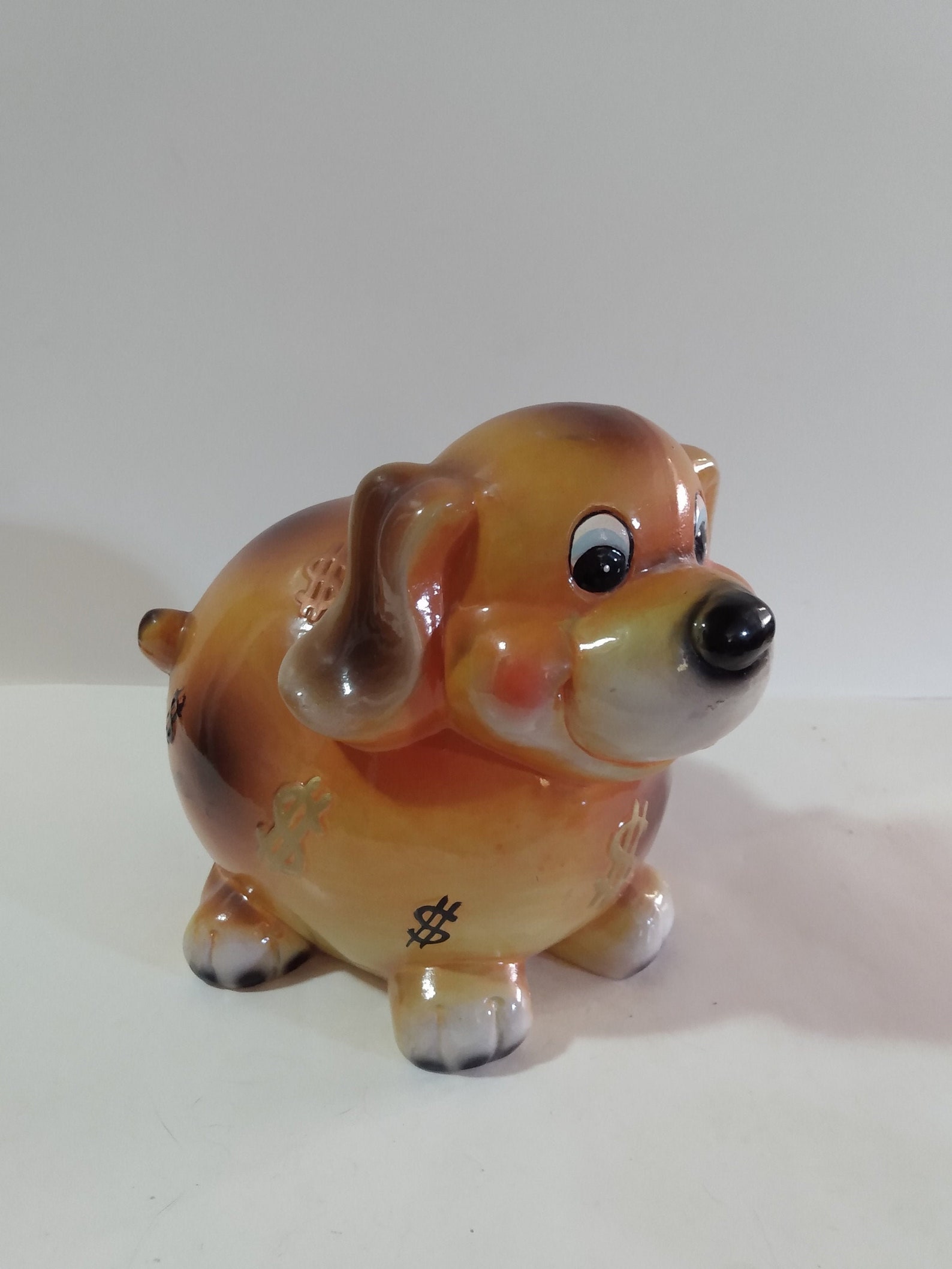 Vintage Cute Dog Puppy Piggy Bank Kitsch Shabby Chic Gift Etsy