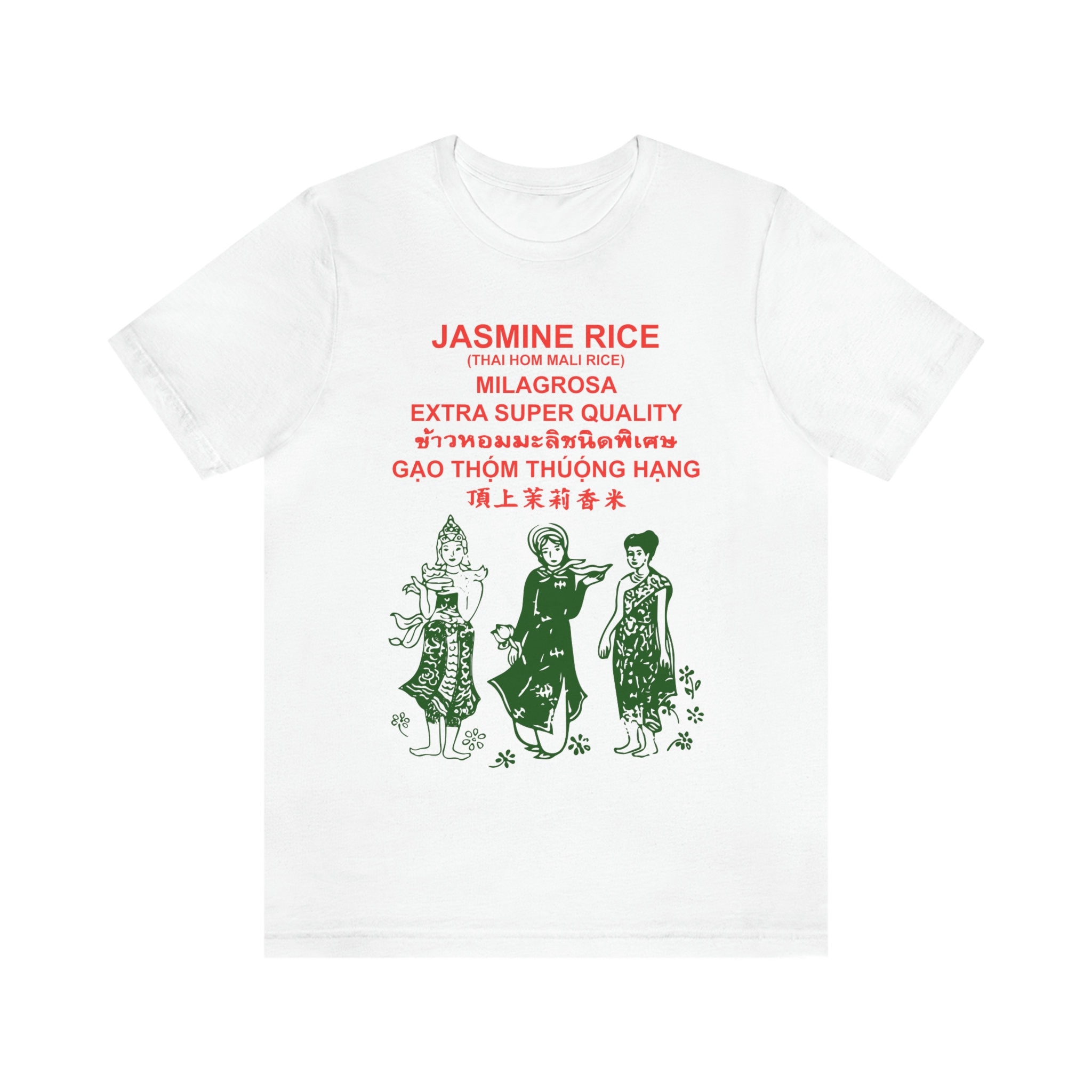 Jasmine Rice Unisex Shirt | Gifts for Rice | Asian Tee Foodie Shirt Japanese Thai Vietnamese Chinese Korean Filipino Shirt
