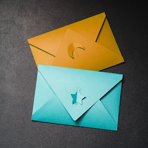 Sobres con cierre de estrella, luna y corazón para Cricut. SVG para cumpleaños, vacaciones, graduación, solo porque sí, boda, titular de la tarjeta de regalo DIGITAL