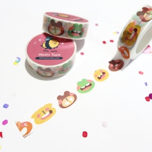 Kawaii Smilies Animals with Smiles Washi Tape