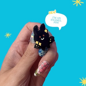 Mothman Enamel Pin - Cryptid Enamel Pin Badge - Kawaii Pins - Cute Enamel Pin - Halloween Lapel Pin - Spooky Accessories