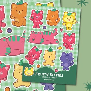 Fruity Kitties Sticker Sheet