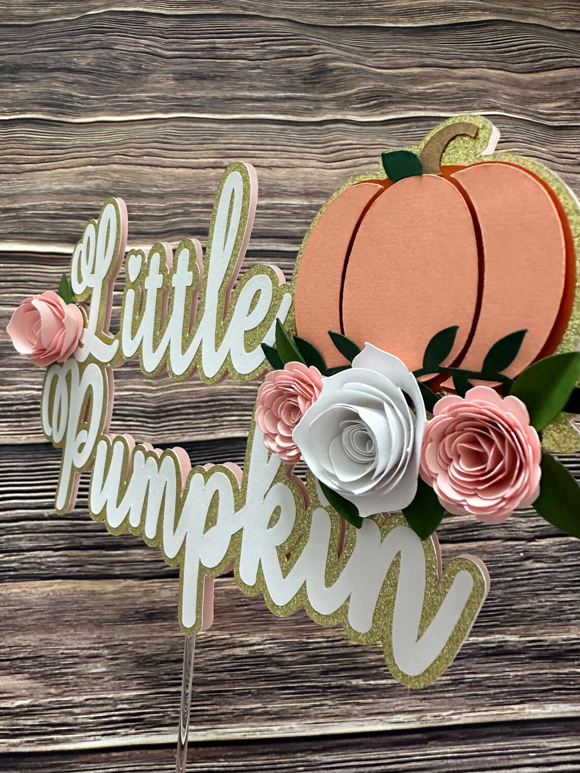Little Pumpkin Cake Topper / Pumpkin Baby Shower / Pumpkin Etsy