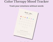 Color Therapy Mood Tracker: Printable Mental Health Mood Tracker for Emotional Awareness, Anxiety & Overwhelmed Days