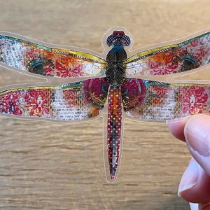 Shine Dragonfly Sticker - Rustic Woodland Boho Pretty Insect Art - Holiday Gift Ideas - Gift For Her - Vinyl - Waterproof - Weatherproof