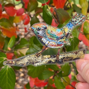 Je bent een mooie vogelsticker - Rustiek bos Mooi Boho Dierennatuurcadeau - Waterfles Autosticker - Vinyl - Waterdicht - Weerbestendig
