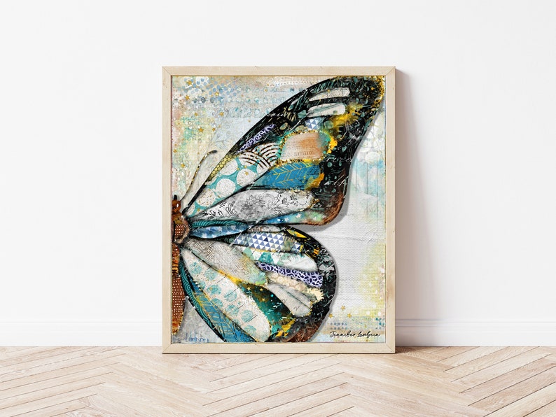 Starlight Butterfly Art Print - Rustic Pretty Woodland Boho Butterfly ...