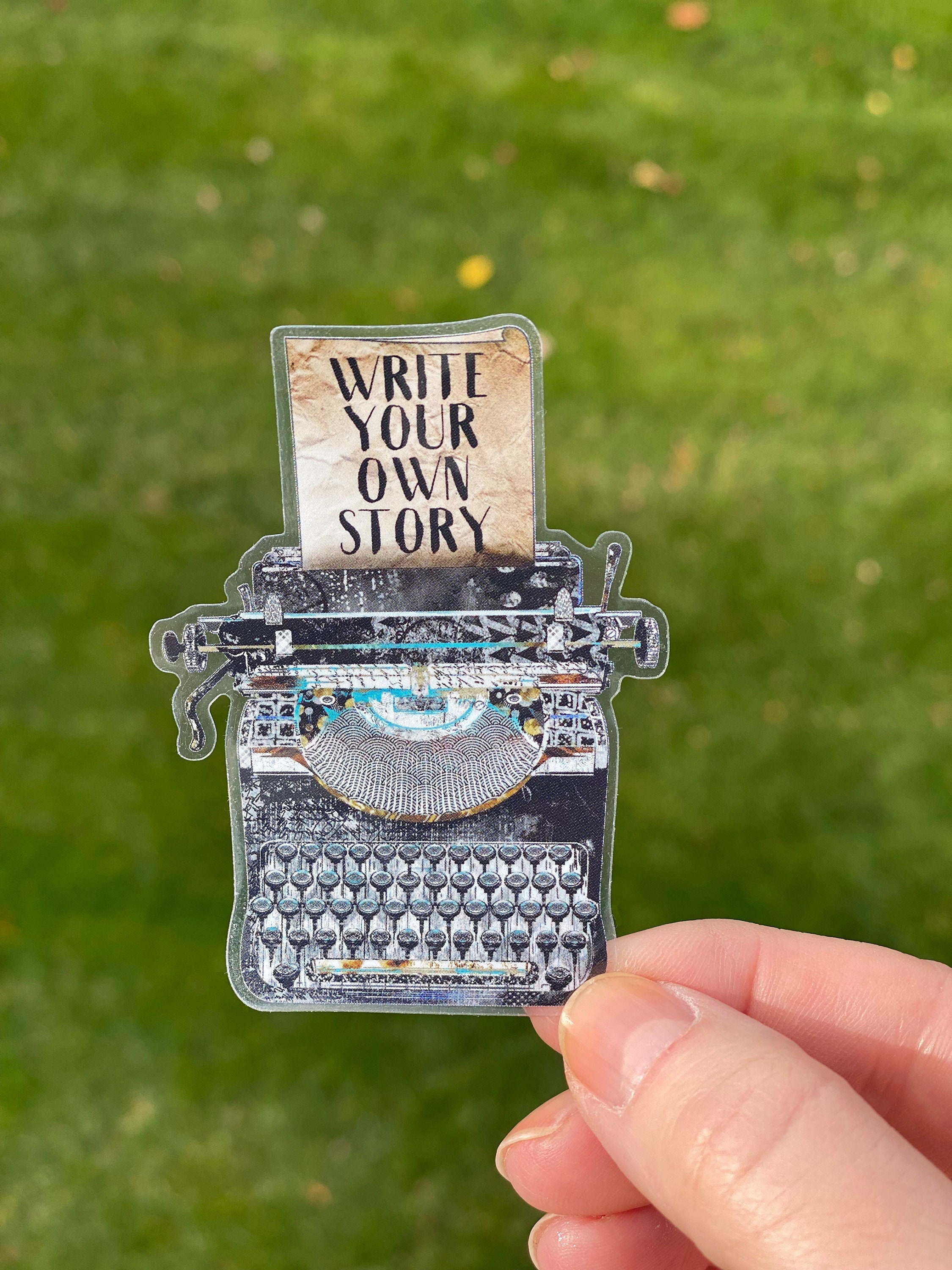 Stickers muraux - Film autocollant - Rétro - Machine à écrire - Écriture -  100x100 cm