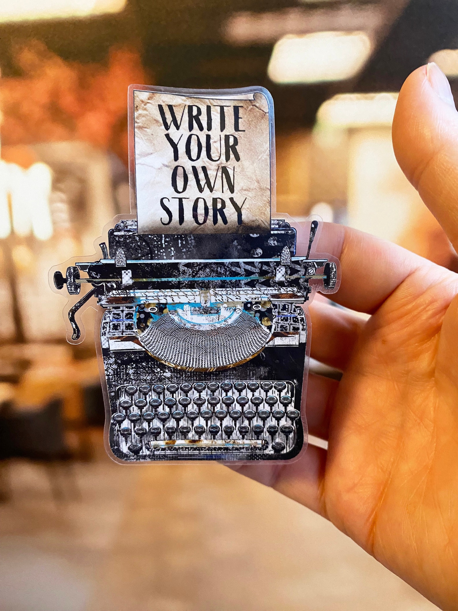 Vintage Typewriter Sticker (large) - Retro Writer - Writing ...