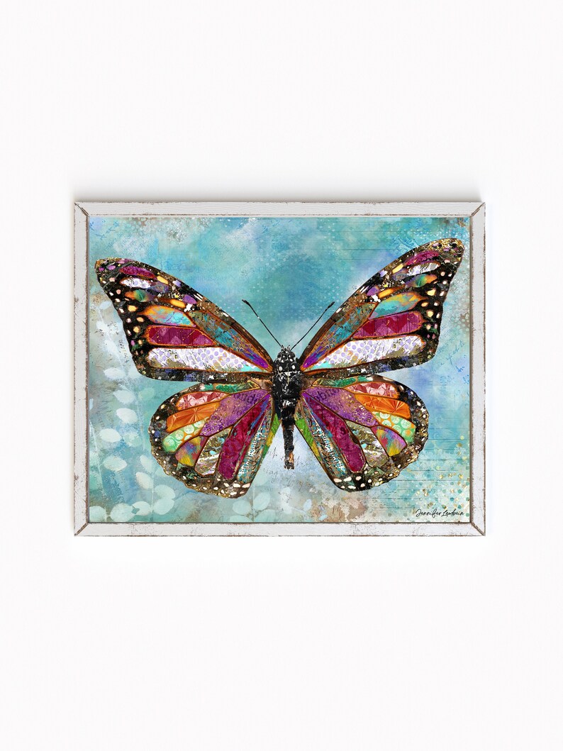 Woodland Summer Butterfly Art Print | Etsy
