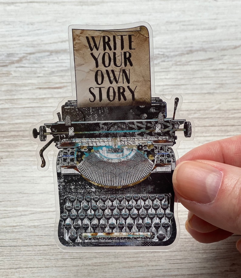 Vintage Typewriter Sticker - Retro Writer - Writing - Journaling ...