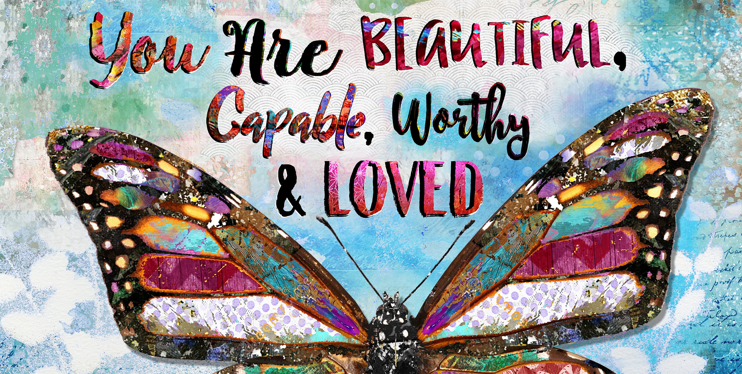 You Are Beautiful Art Print Etsy