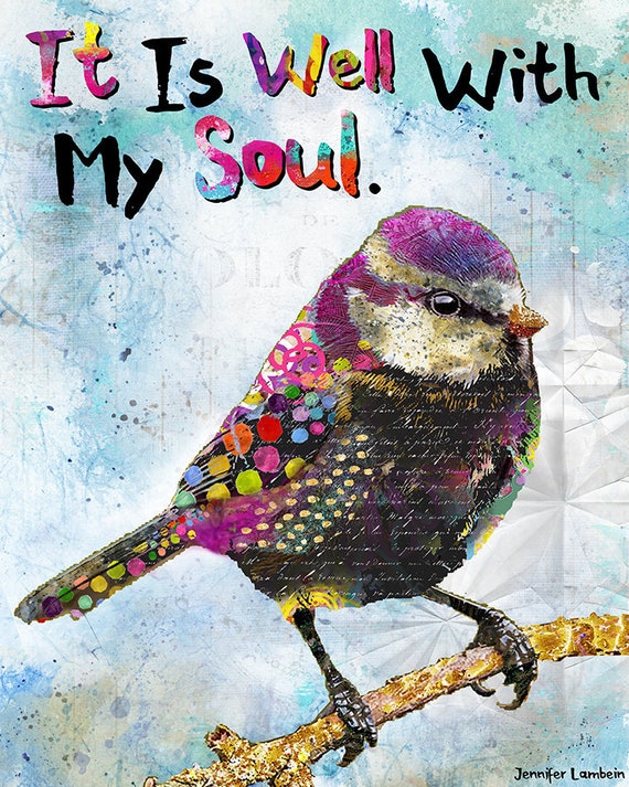 It is Well Art Print Bird Art Bird Decor Soul Nature Etsy