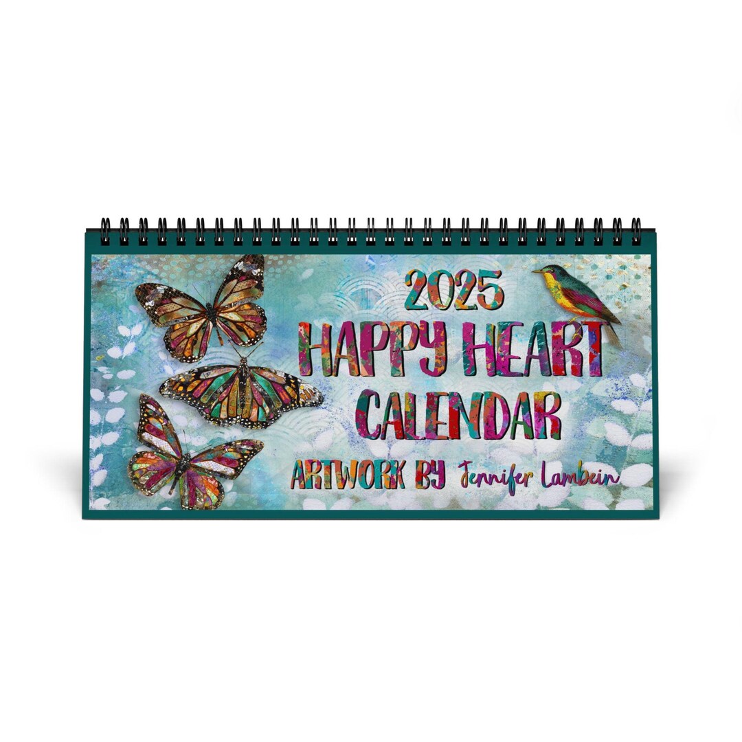Happy Heart 2025 Desktop Calendar Artwork by Jennifer Lambein ...