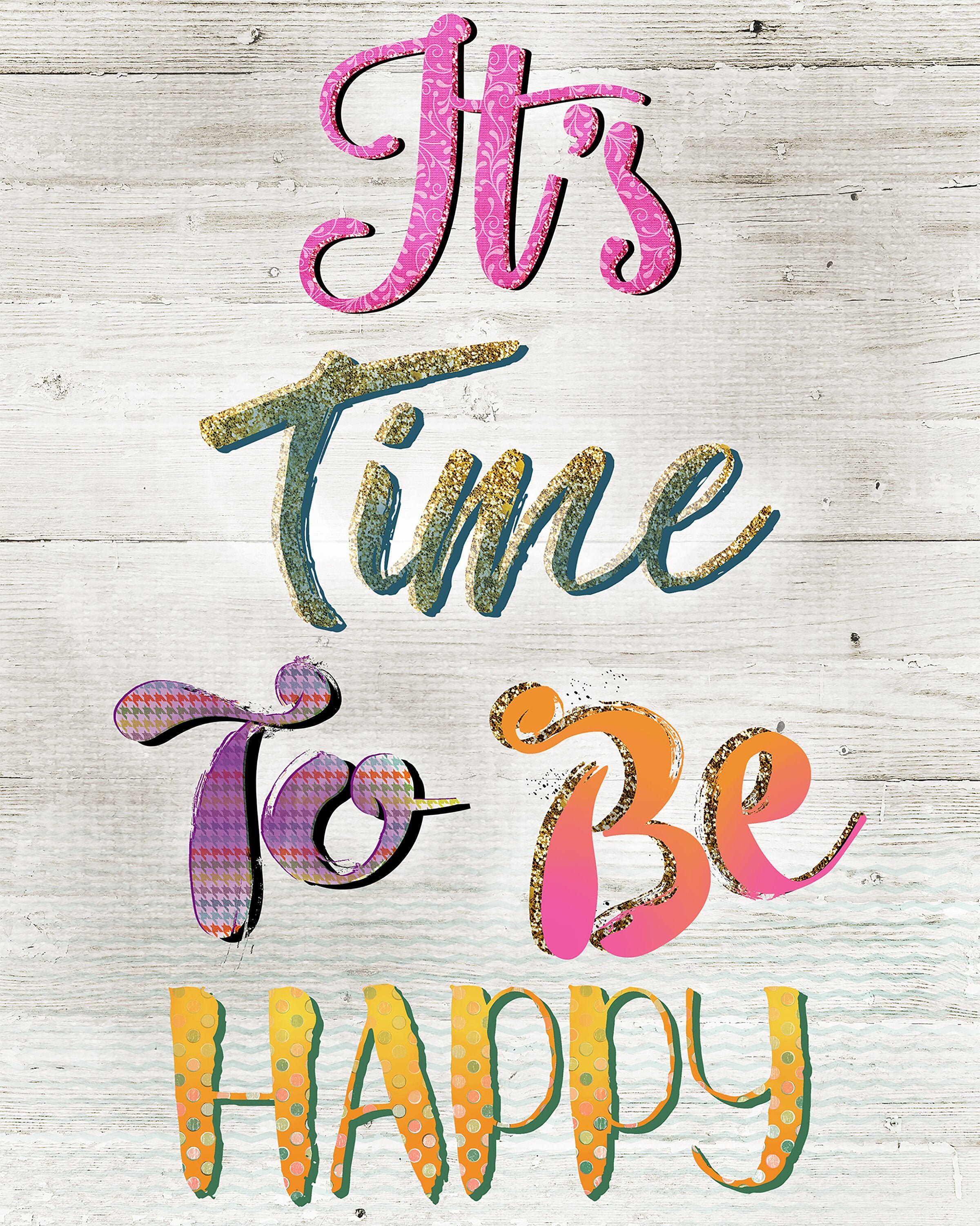 It's Time To Be Happy Art Print Etsy