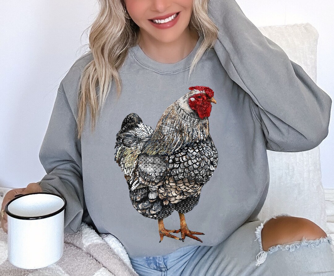 Drawing Farm Chicken Hen Pattern Print Men's Bomber Jacket