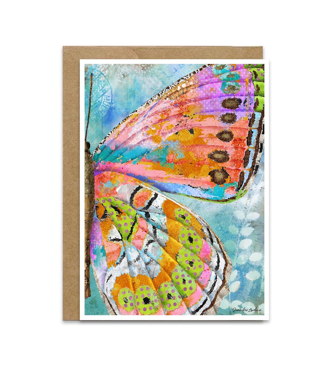 Celebration Butterfly Wing Greeting Card - Everyday Blank Notecard ...