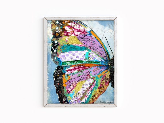 Sunrise Butterfly Wing Art Print | Etsy