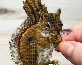 Woodland Squirrel Sticker - Cute Boho Animal - Gifts Under 10