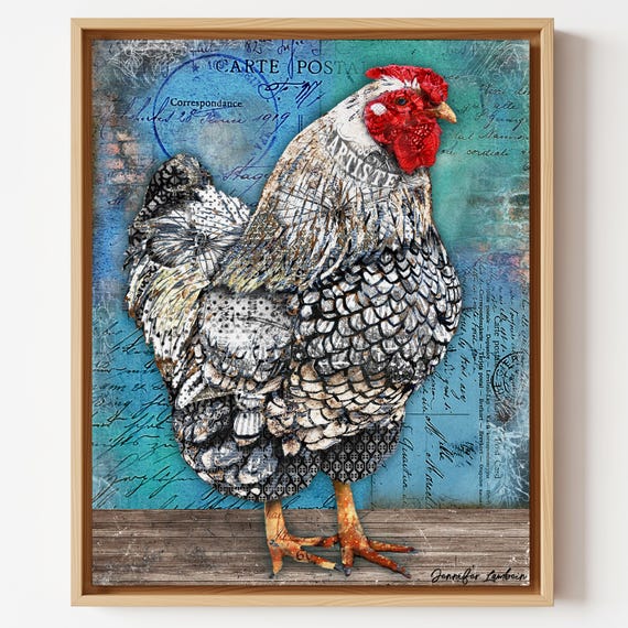 Peinture Par Numéros Poules Colorées - Kit 40,6x50,8 Cm Pour Adultes Débutants, Animaux De La Ferme