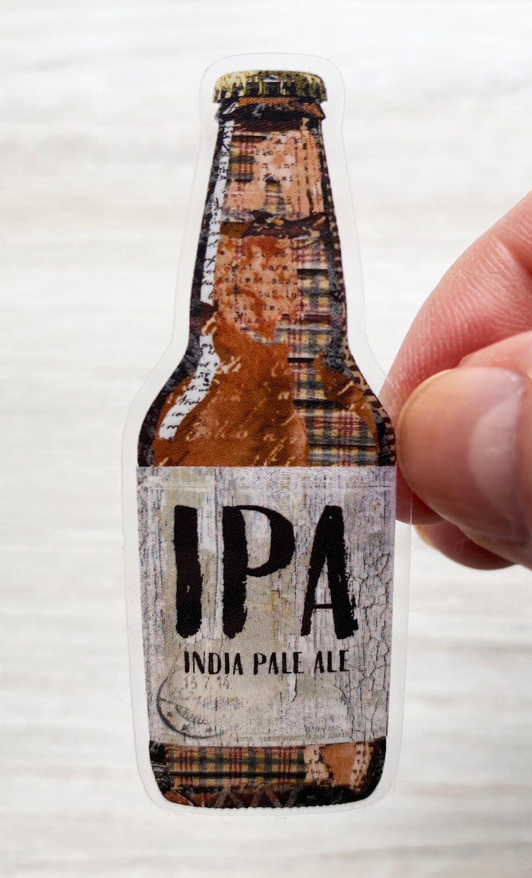 IPA Beer Sticker - Fun Rustic Craft Beer Drink Art - Vinyl - Waterproof ...