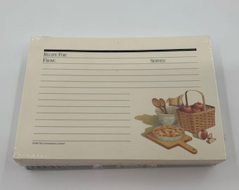 1994 Longaberger 4 x 6 Rezeptkarten Shades of Autumn Groß 100 Stück mit Trennblätter