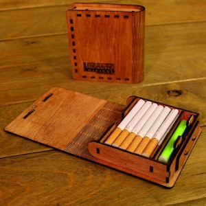 Cigar box CNC vector graphics DXF for laser cnc Vector cutting plan 3D puzzle cnc cutting plan