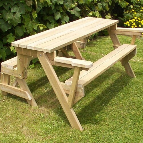 Folding Picnic Table to Bench Plans Etsy