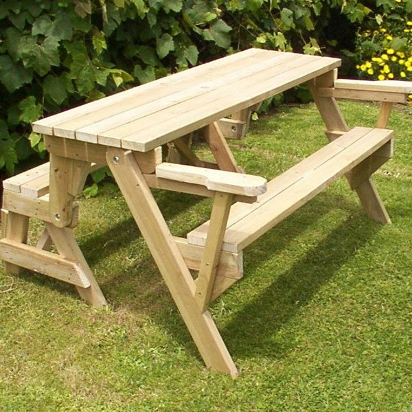 Folding Picnic Table Plans DIY Outdoor furniture