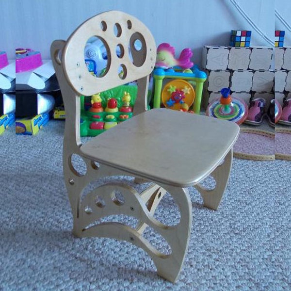 Children Chair CNC interior furniture vector graphics DXF for laser cnc and CNC milling. Vector cutting plan Children Chair