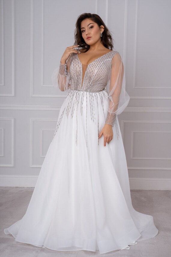 sparkle plus size wedding dresses