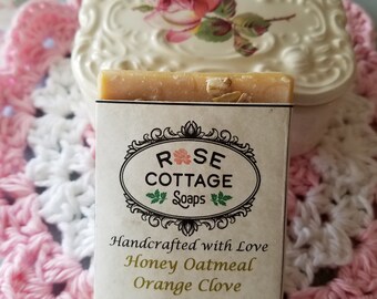 SALE! Honey Oatmeal Orange Clove Organic Coconut Oil Soap | Orange Clove