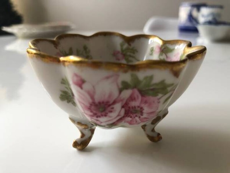 Limoges Antique Sugar Bowl and Plate Haviland and Co