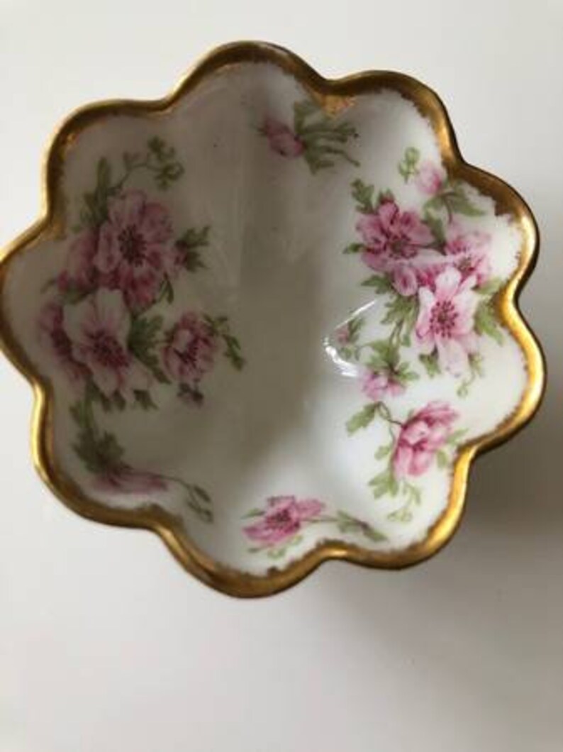 Limoges Antique Sugar Bowl and Plate Haviland and Co