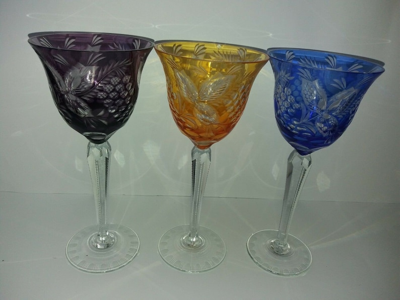 Nachtmann Cut Crystal Clear Water Goblet Color Etsy etsy