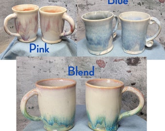 Colorful Coffee Mugs - Handmade - Kiln Fired - Ceramic 19-23 Ounces