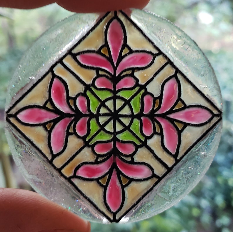 Miniature dollhouse acrylic stained glass style windows 112 Etsy