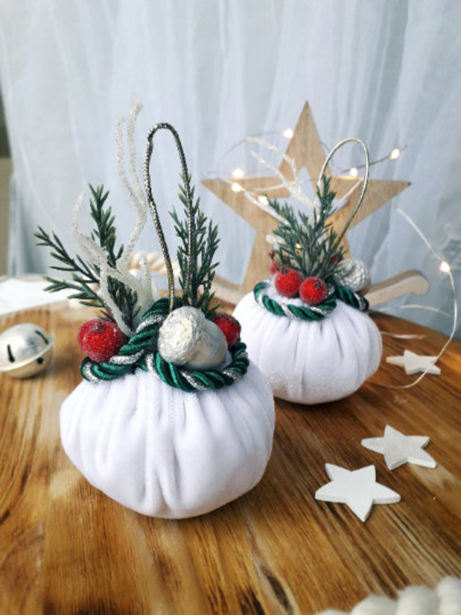 Plush Snowballs. Christmas Balls. Xmas Ball. Winter Faux  Etsy