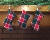 Handwoven Miniature Tartan Christmas Stocking