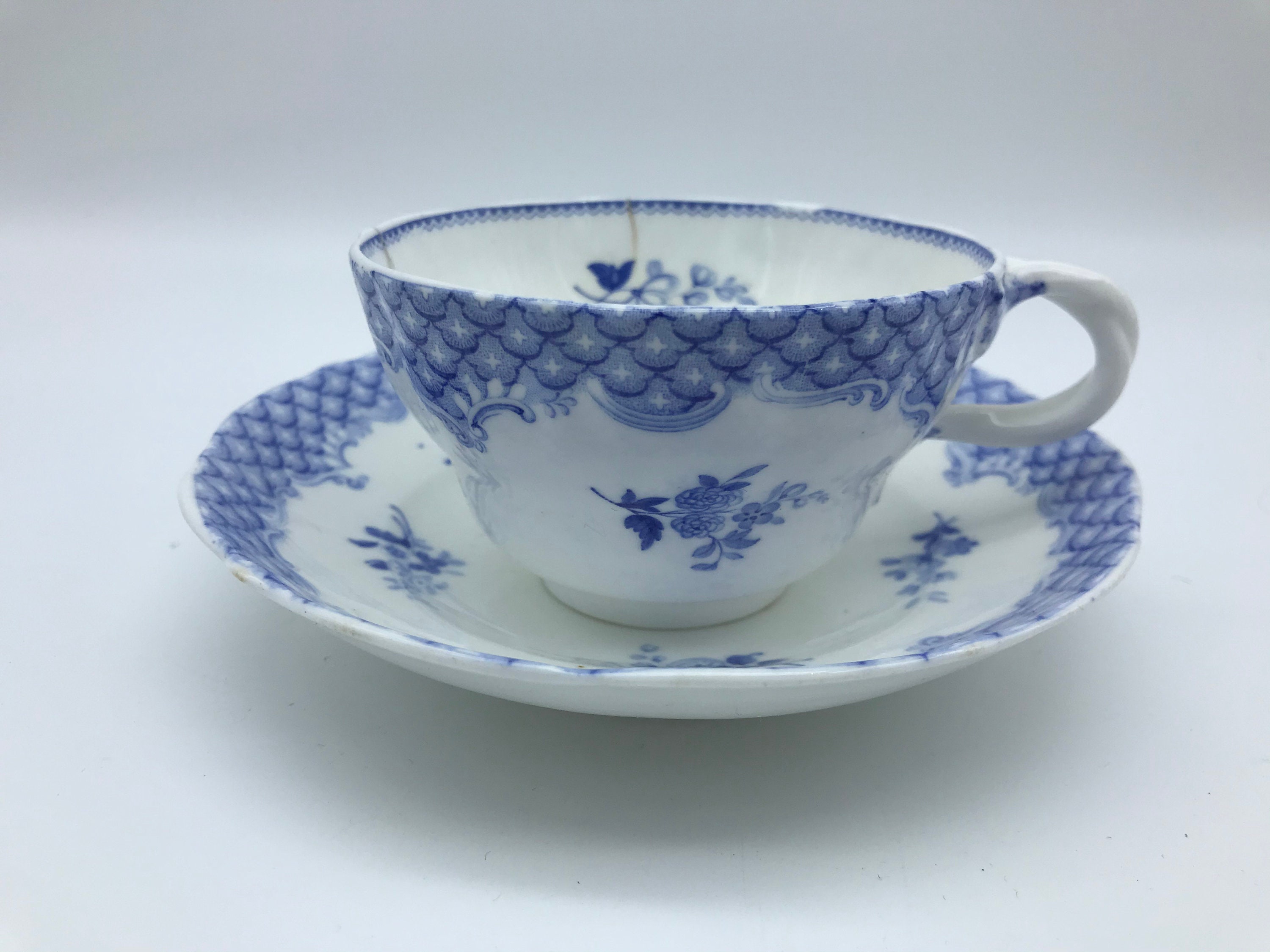 Antique Minton & Boyle Felspur Cup and Saucer/plate C.1836