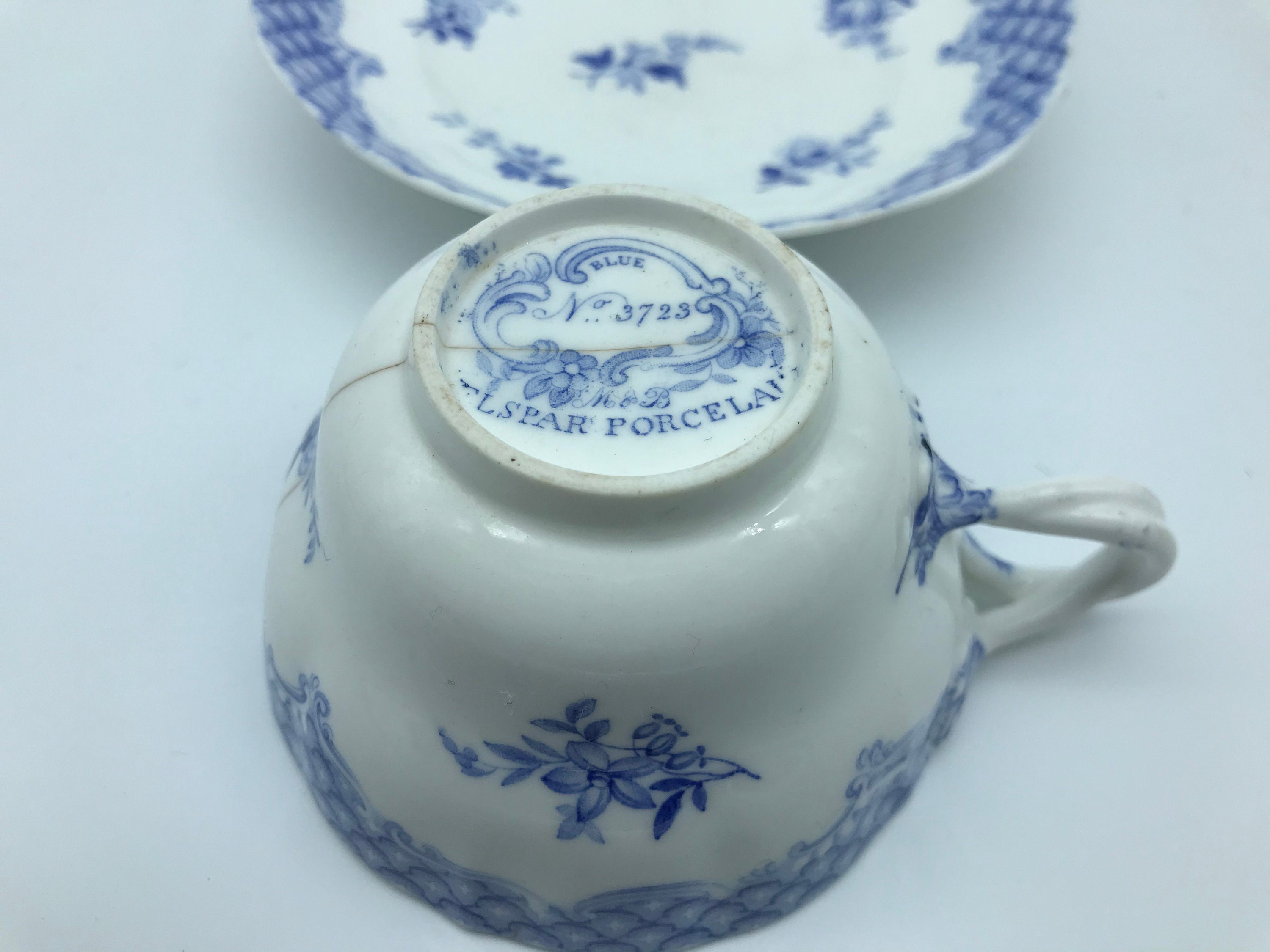 Antique Minton & Boyle Felspur Cup and Saucer/plate C.1836