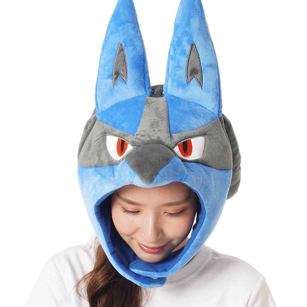 SAZAC Pokémon LUCARIO cosplay chapeau polaire costume casquette taille adulte