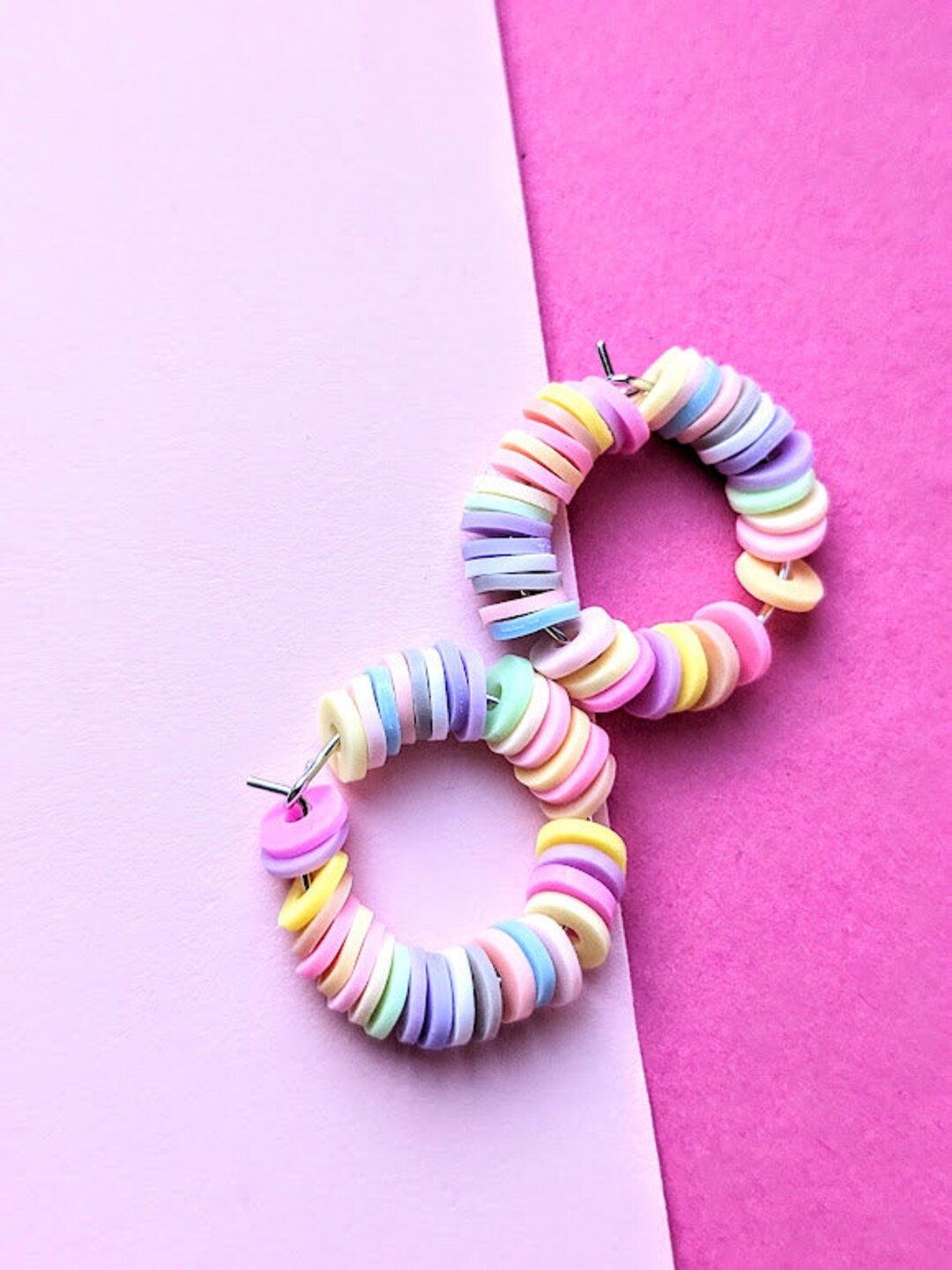 Earrings Rainbow Hoop Earrings Colourful Earrings Hoop Etsy UK
