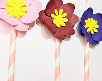 Floral Straws | Party Decorations | Party Straws | Fun Party Straws | Party Themed Decorations | Floral Fun Straws | Flower Theme Decoration